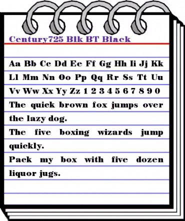 Century725 Blk BT Black animated font preview Century725 Blk BT Black animated font preview