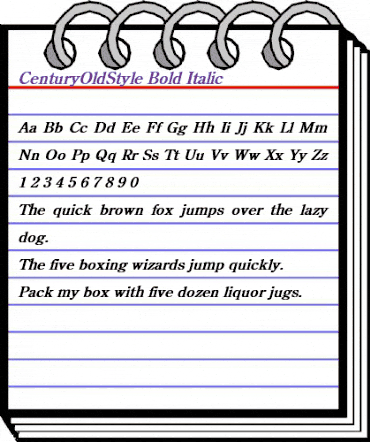 CenturyOldStyle Bold Italic animated font preview CenturyOldStyle Bold Italic animated font preview