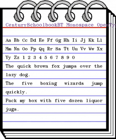 Century Schoolbook Monospace Regular animated font preview Century Schoolbook Monospace Regular animated font preview