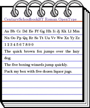 Century Schoolbook Regular animated font preview