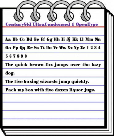 ITC Century Std Ultra Condensed animated font preview