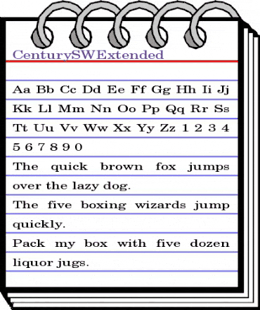CenturySWExtended Regular animated font preview