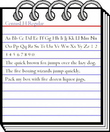 CentusLH Regular animated font preview CentusLH Regular animated font preview