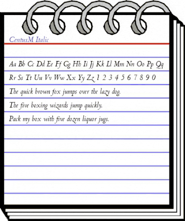 CentusM Italic animated font preview CentusM Italic animated font preview