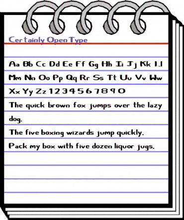 Certainly Regular animated font preview