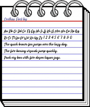 Certhas Regular animated font preview