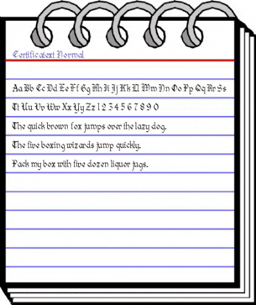 Certificatext Normal animated font preview Certificatext Normal animated font preview