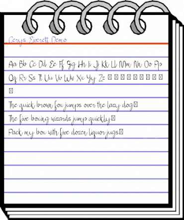 Cerys Everett Demo Regular animated font preview