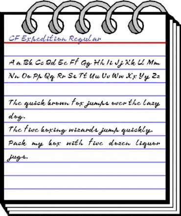 CF Expedition Regular animated font preview