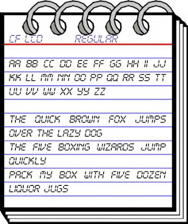 CF LCD 521 Regular animated font preview CF LCD 521 Regular animated font preview