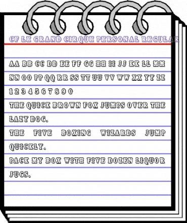 CF Le grand cirque Personal Regular animated font preview CF Le grand cirque Personal Regular animated font preview