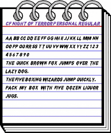 CF Night of Terror PERSONAL Regular animated font preview CF Night of Terror PERSONAL Regular animated font preview