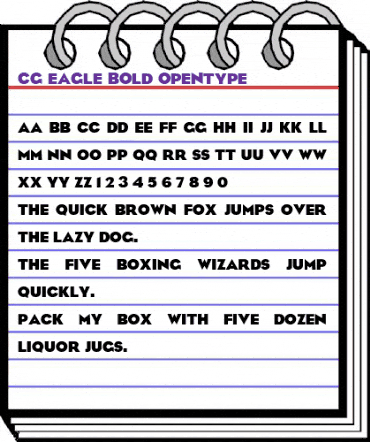 Cg Eagle Bold Regular animated font preview