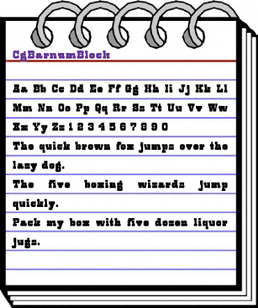 CgBarnumBlock Medium animated font preview CgBarnumBlock Medium animated font preview