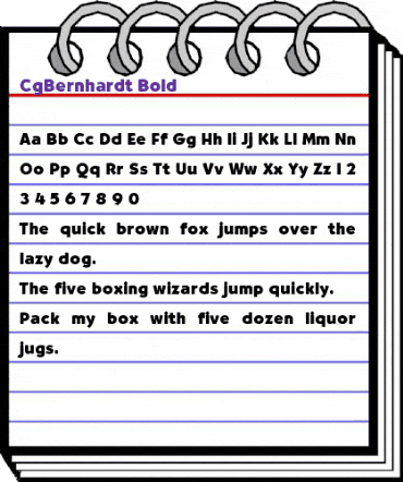 CgBernhardt Bold animated font preview CgBernhardt Bold animated font preview