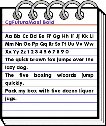 CgFuturaMaxi Bold animated font preview CgFuturaMaxi Bold animated font preview