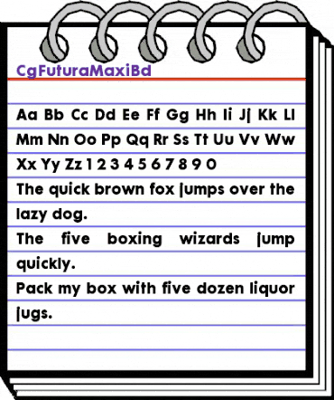CgFuturaMaxiBd Medium animated font preview CgFuturaMaxiBd Medium animated font preview