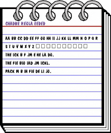 Chadbourne Regular Extended Regular Extended animated font preview