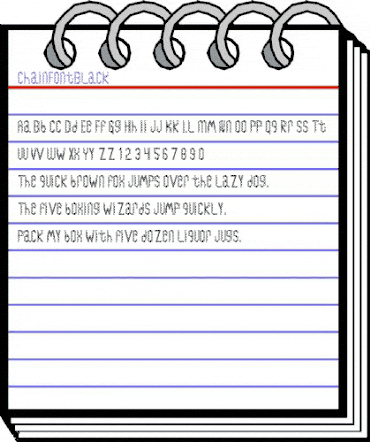 ChainFontBlack Regular animated font preview