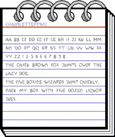 ChainLetterTwo Regular animated font preview ChainLetterTwo Regular animated font preview