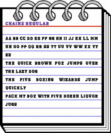 Chains Regular animated font preview Chains Regular animated font preview