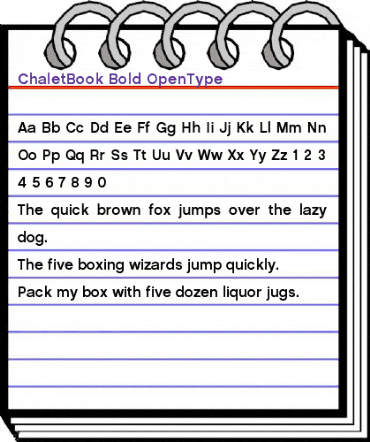 ChaletBook Bold animated font preview