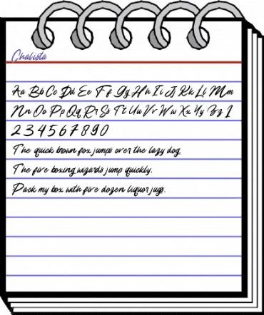 Chalista Regular animated font preview