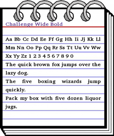 Challenge Wide Bold animated font preview Challenge Wide Bold animated font preview