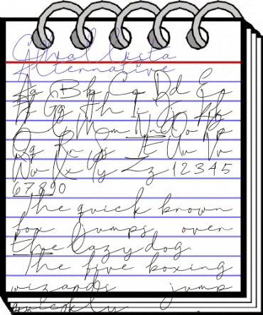 Challista Alternative animated font preview Challista Alternative animated font preview