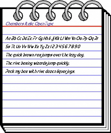 Chambers Italic Regular animated font preview Chambers Italic Regular animated font preview