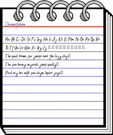 Chameetademo Regular animated font preview