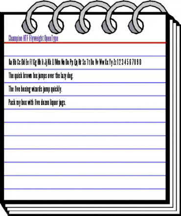 Champion HTF-Flyweight animated font preview Champion HTF-Flyweight animated font preview