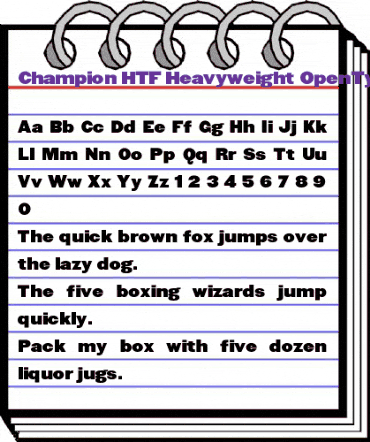 Champion HTF-Heavyweight animated font preview Champion HTF-Heavyweight animated font preview