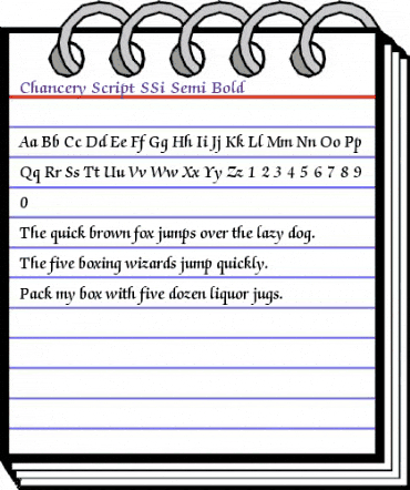 Chancery Script SSi Semi Bold animated font preview Chancery Script SSi Semi Bold animated font preview