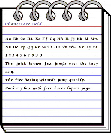 ChancesAre Bold Regular animated font preview ChancesAre Bold Regular animated font preview