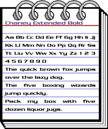 Chaney-Extended Bold animated font preview Chaney-Extended Bold animated font preview