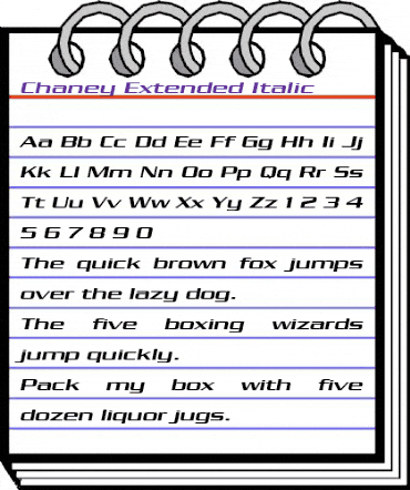Chaney-Extended Italic animated font preview Chaney-Extended Italic animated font preview