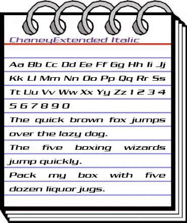 ChaneyExtended Italic animated font preview ChaneyExtended Italic animated font preview
