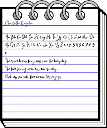 Chantelle Regular animated font preview Chantelle Regular animated font preview