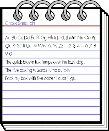 ChaosSansLight Regular animated font preview