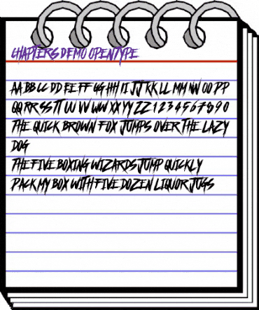 Chapters DEMO Regular animated font preview