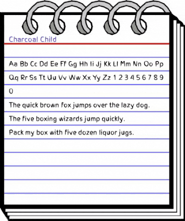 Charcoal Child Regular animated font preview