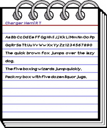 Charger HemiRT animated font preview Charger HemiRT animated font preview