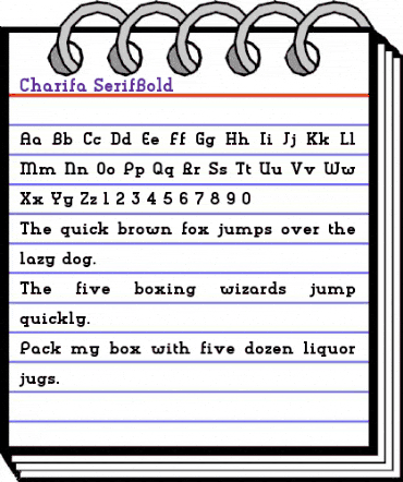 Charifa SerifBold Regular animated font preview