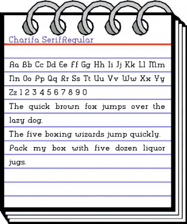 Charifa SerifRegular Regular animated font preview