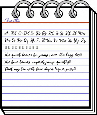 Charitta Regular animated font preview Charitta Regular animated font preview