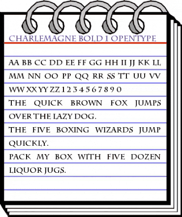 Charlemagne Bold animated font preview Charlemagne Bold animated font preview
