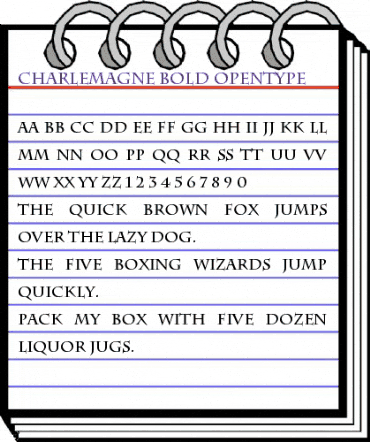 Charlemagne Bold animated font preview Charlemagne Bold animated font preview