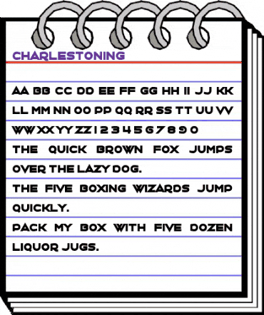 Charlestoning Regular animated font preview Charlestoning Regular animated font preview