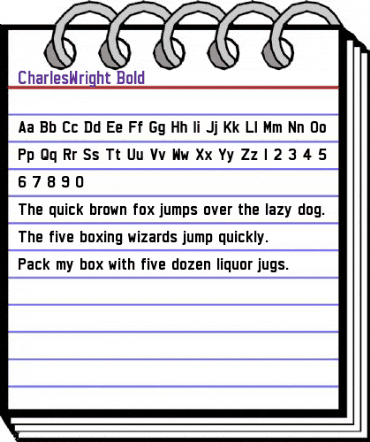 Charles Wright Bold animated font preview Charles Wright Bold animated font preview